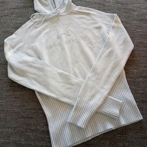 Baby blue Bebe sport bling sweater with hood
